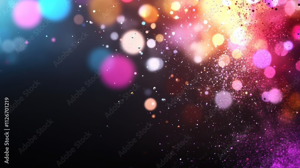 Poster vibrant light effects display abstract background digital art colorful environment expansive viewpoi