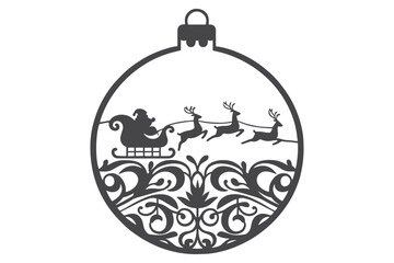 Christmas Clipart, Elegant Christmas Elements for Cricut and Silhouette, Festive Christmas Elements SVG Cut File