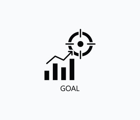 Goal Vector, Icon Or Logo Sign Symbol Illustration 