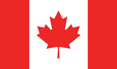 Vector Canada National Flag icon. Flag design of Canada.