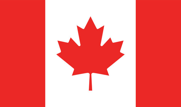 Vector Canada National Flag icon. Flag design of Canada.