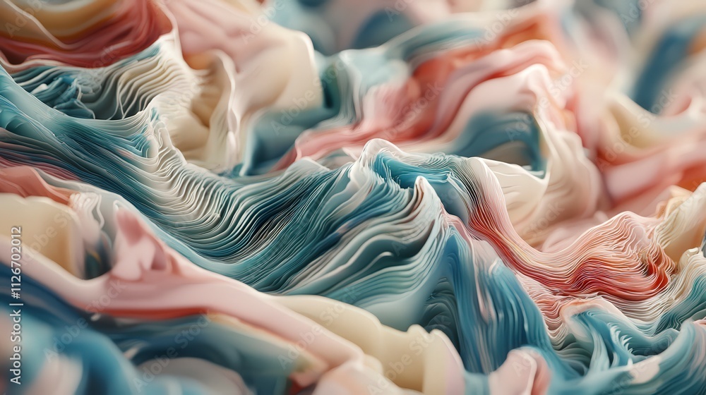 Poster Creative digital art political impact through flowing color patterns and abstract perspectives