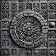 texture black brick wall
