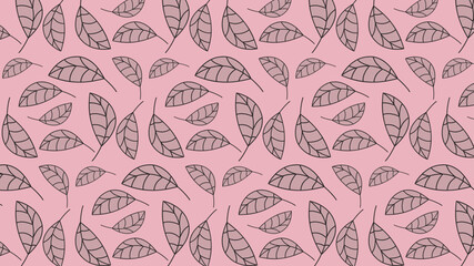 Naklejka premium Background Aesthetic and Minimalist Leaf Pattern