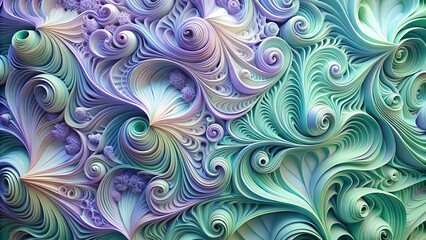 Layered Paper Art in Pastel Tones Creating Organic Patterns