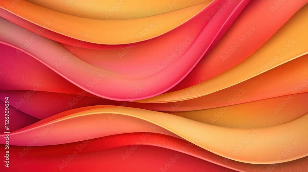 Aufkleber dynamic and colorful abstract background with flowing ribbons in vibrant hues