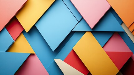 Obraz premium Abstract colorful geometric shapes background. (2)