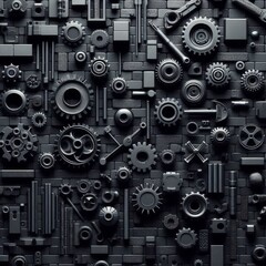 texture black brick wall
