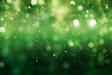 Fototapeta premium Abstract Green Bokeh Background with Sparkling Lights