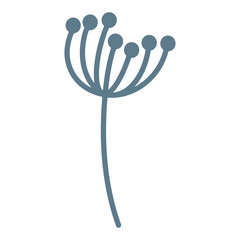 simple floral line divider illustration