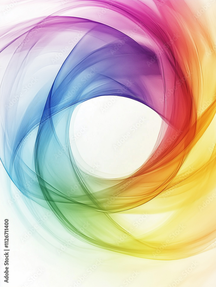 Aufkleber softly swirling abstract rainbow colors creating a smooth visual transition in a vibrant design