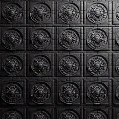Naklejka premium texture black brick wall 