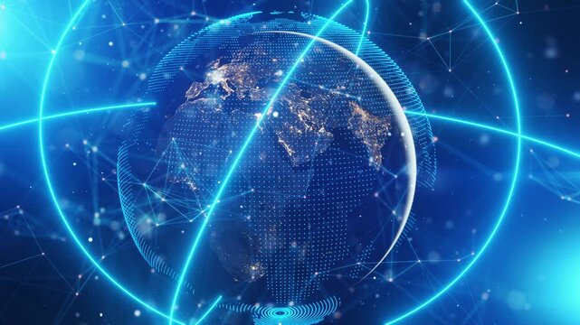 Globe and technology concept background