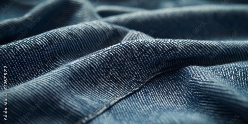 Aufkleber close up view of textured jeans fabric showcasing the unique qualities of denim textile. this jeans 