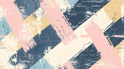 Fototapeta premium A colorful, abstract painting with a blue and pink stripe