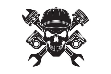 Skull of Steel The Art of Engineering vector