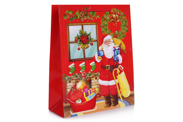 Red Christmas gift bag