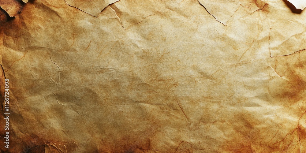 Poster weathered paper texture on an ancient parchment background, perfect for adding text or designs, crea