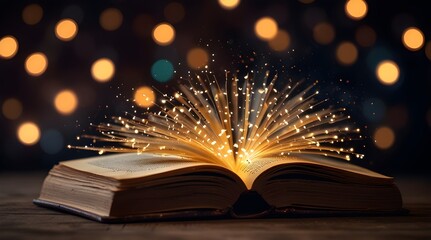 Magic Book With Open Antique Pages.generative.ai 