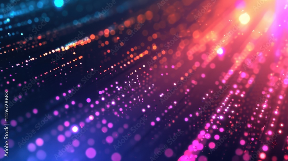 Poster Abstract Colorful Light Particle Background Design