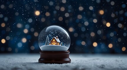 Christmas Snow Globe In Eve Night Wish.generative.ai 