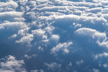 Clouds from an Aerial View sky perspective from above looking down on the clouds