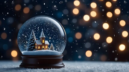Christmas Snow Globe In Eve Night Wish.generative.ai 