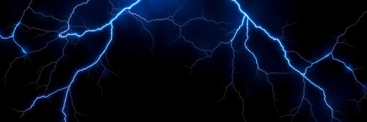 Blue lightning frame border with black center for design projects or presentations, design, blue lightning, black