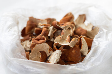 Orange peel seasoning in a plastic bag