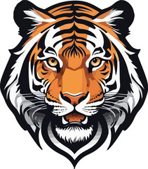 Tiger Illustration vector design, Tiger logo and icon Design, Colorful Tiger vector design
