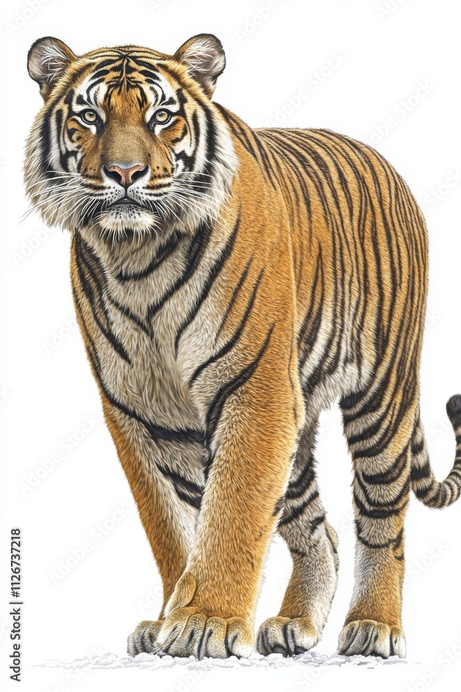 Poster a sketch of a tiger combined with a photo to form a composite image.
