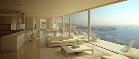 Luxurious Penthouse Apartment with Panoramic City and Ocean View