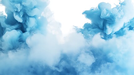 Fototapeta premium Abstract Blue Ink Swirl: Fluid Art Photography. AI Generated