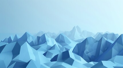 Abstract Blue Mountain Range