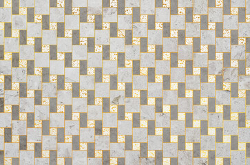 Japanese modern plaid background. Decorative modern pattern art with Japanese washi paper, marble and mortar.