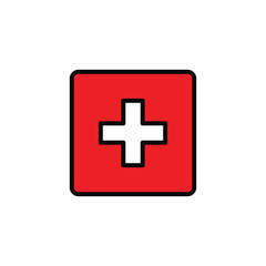 Medical icon, vector illustration, filled style, best used for web