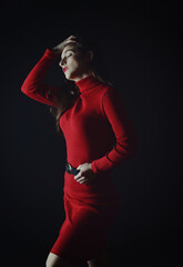 frau, schönheit, gestalten, leitbild, bekleidung, glamour, haar, atelier, black, körper, person,...