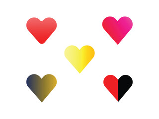 love shape design set