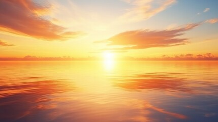 Fototapeta premium Serene Sunrise Over a Tranquil Lake Symbolizing Peaceful Beginnings and New Opportunities