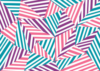 Abstract background with colorful geometric triangle and stripe pattern
