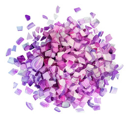Fototapeta premium PNG An isolated fresh finely chopped onions illustration watercolor vibrant.