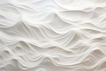 Obraz premium Abstract white wave background. Minimal white graphic wallpaper. 2D Illustration. 
