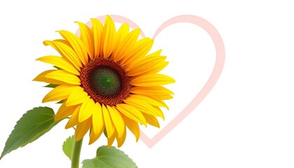 Obraz premium sunflower on white background