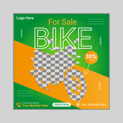 Luxury Bike sale Social media post and bike service template design.