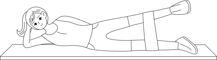 woman exercising outline coloring printable