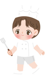 kid chef cartoon character