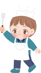 kid chef cartoon character