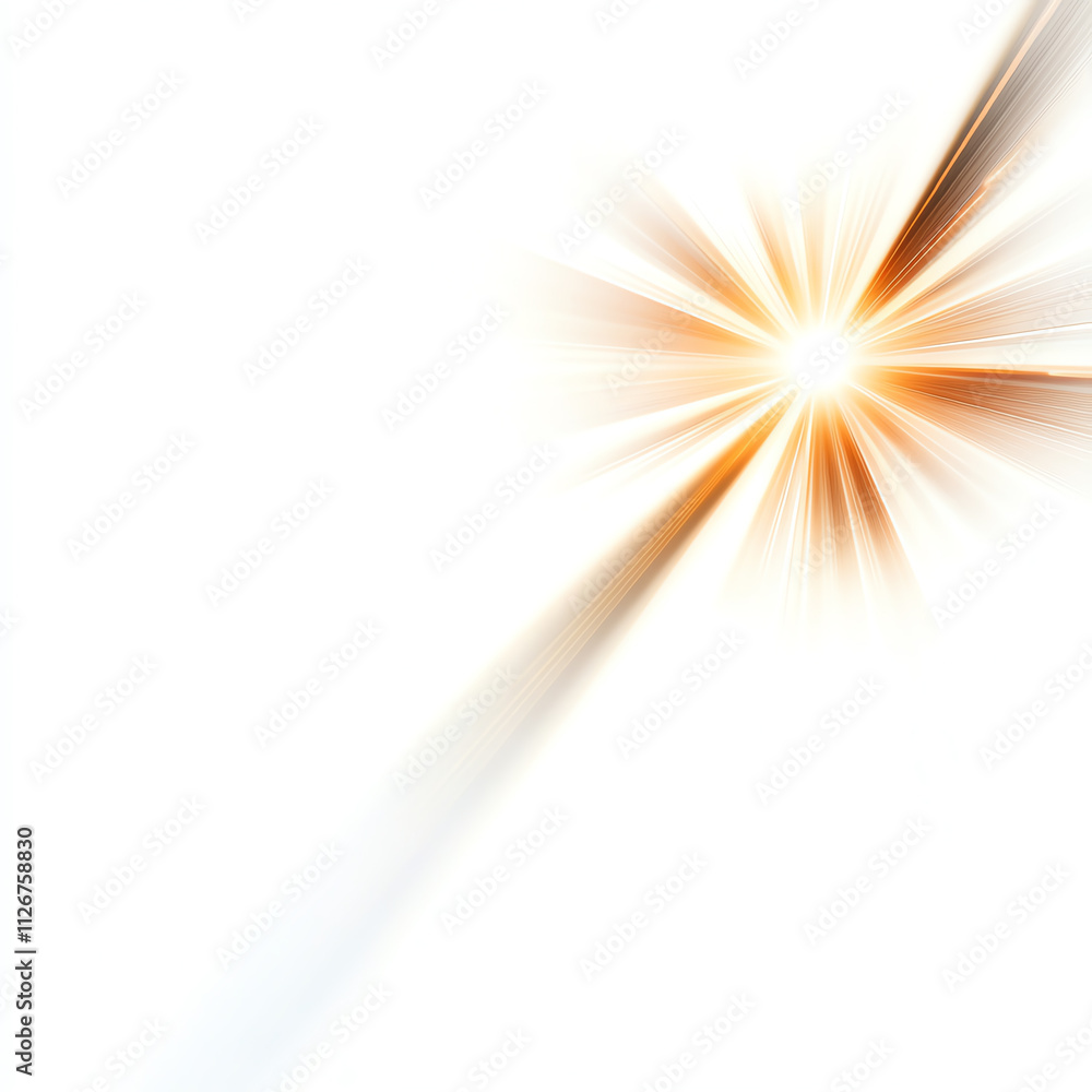 Aufkleber bright and dynamic light burst effect on a white background for creative projects.
