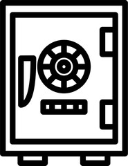 Money safe lock box vector icon