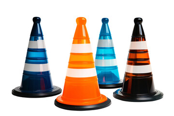 a group of traffic cones